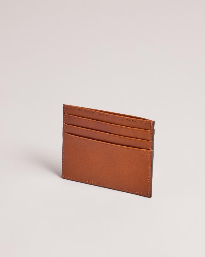 Porte-Carte Ted Baker Embossed Corner Leather Marron Homme | GJJ-15229997